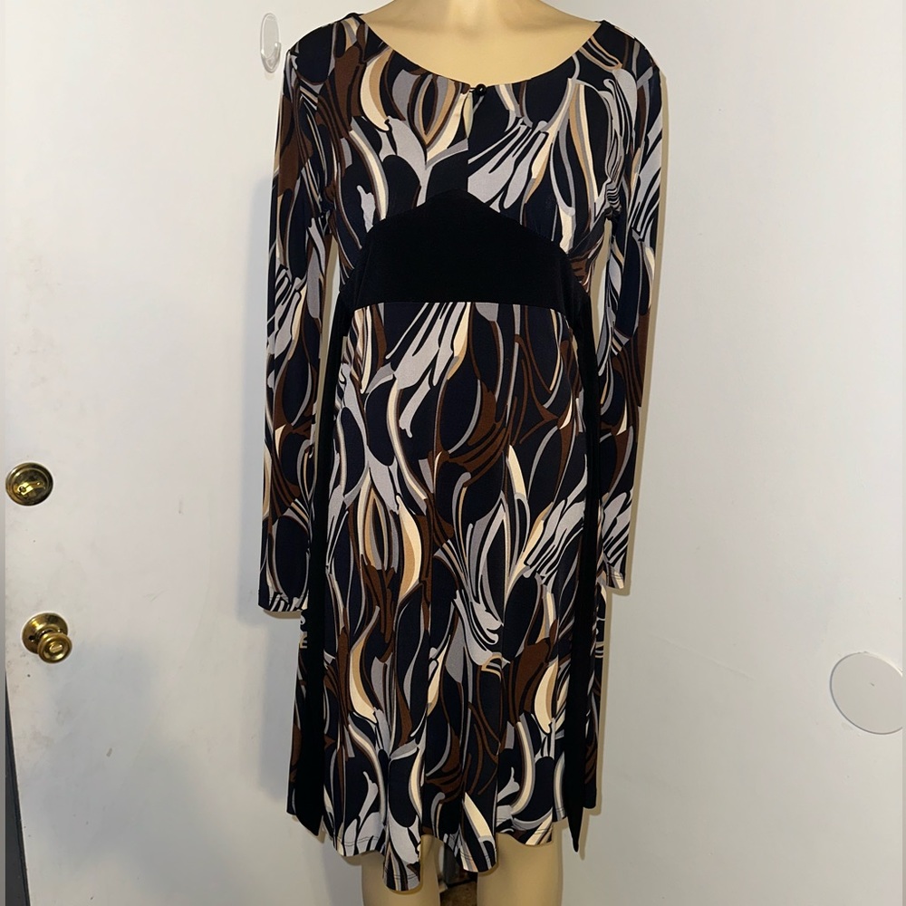 Blue papaya dress brown, grey, black, white - Picture 1 of 16